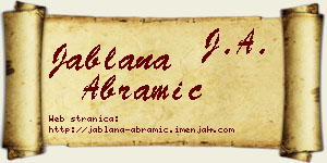 Jablana Abramić vizit kartica